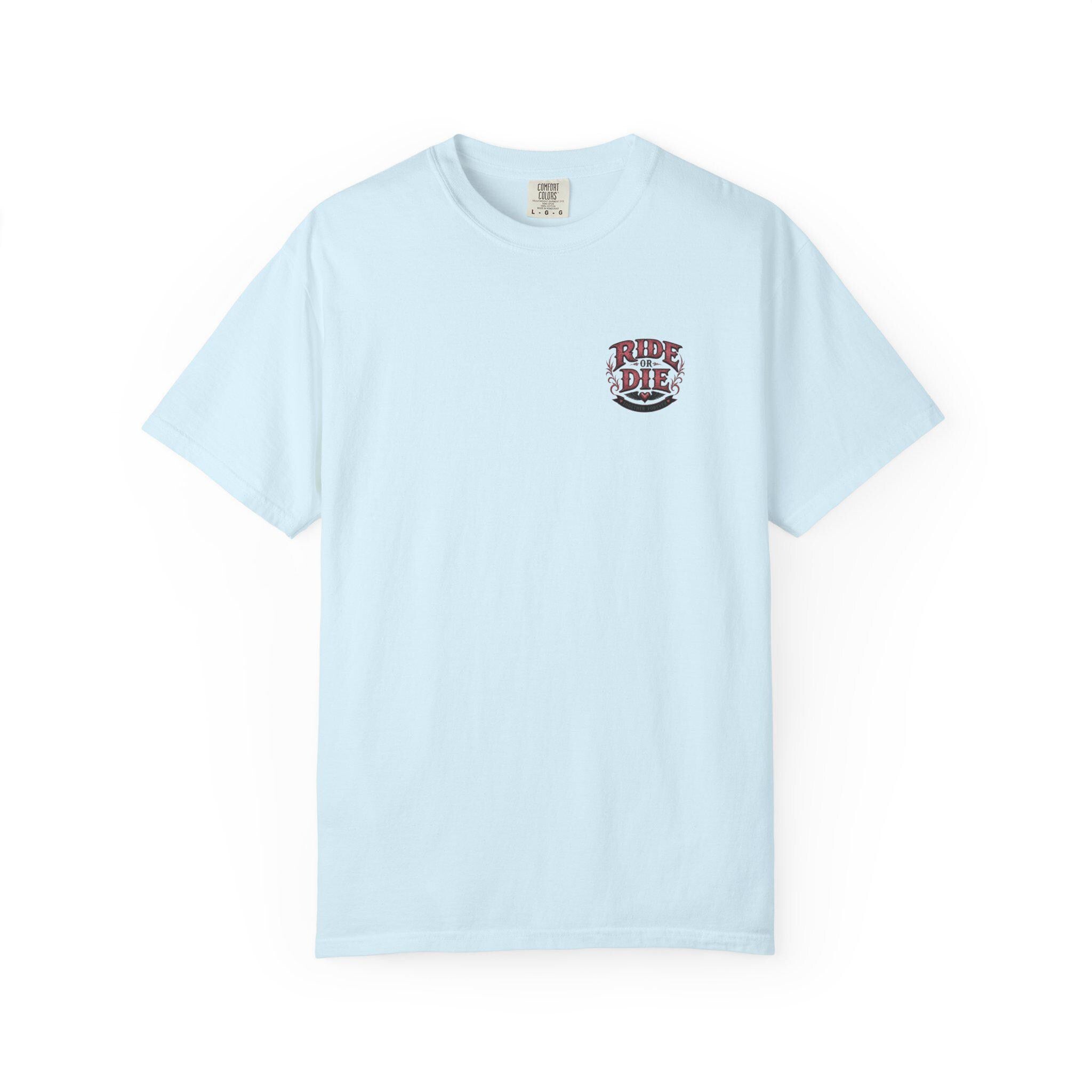 Ride or Die Motorcycle T-Shirt | Biker Sunset Back Print