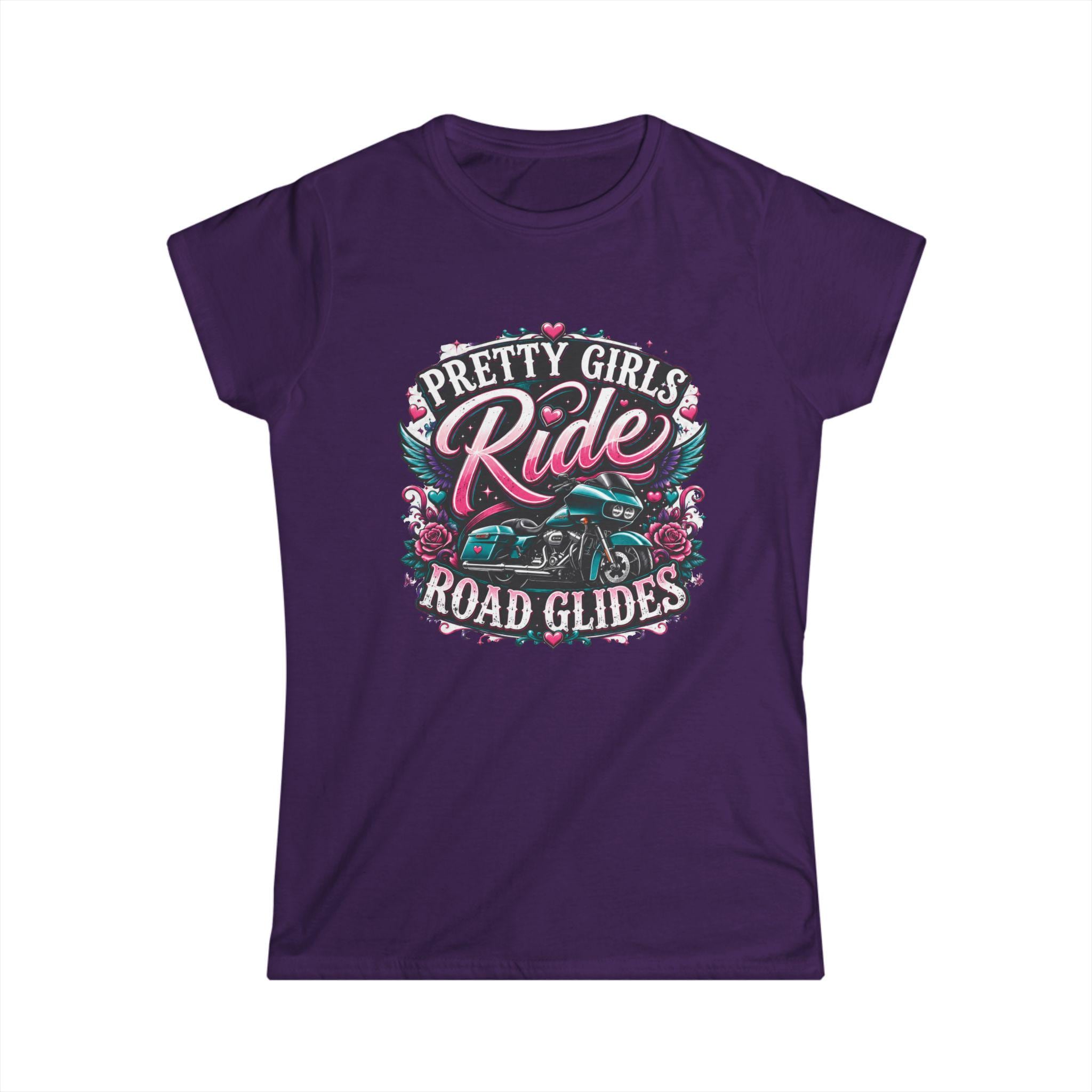 Pretty Girls Ride Road Glides Tee Women's Motorcycle T Shirt