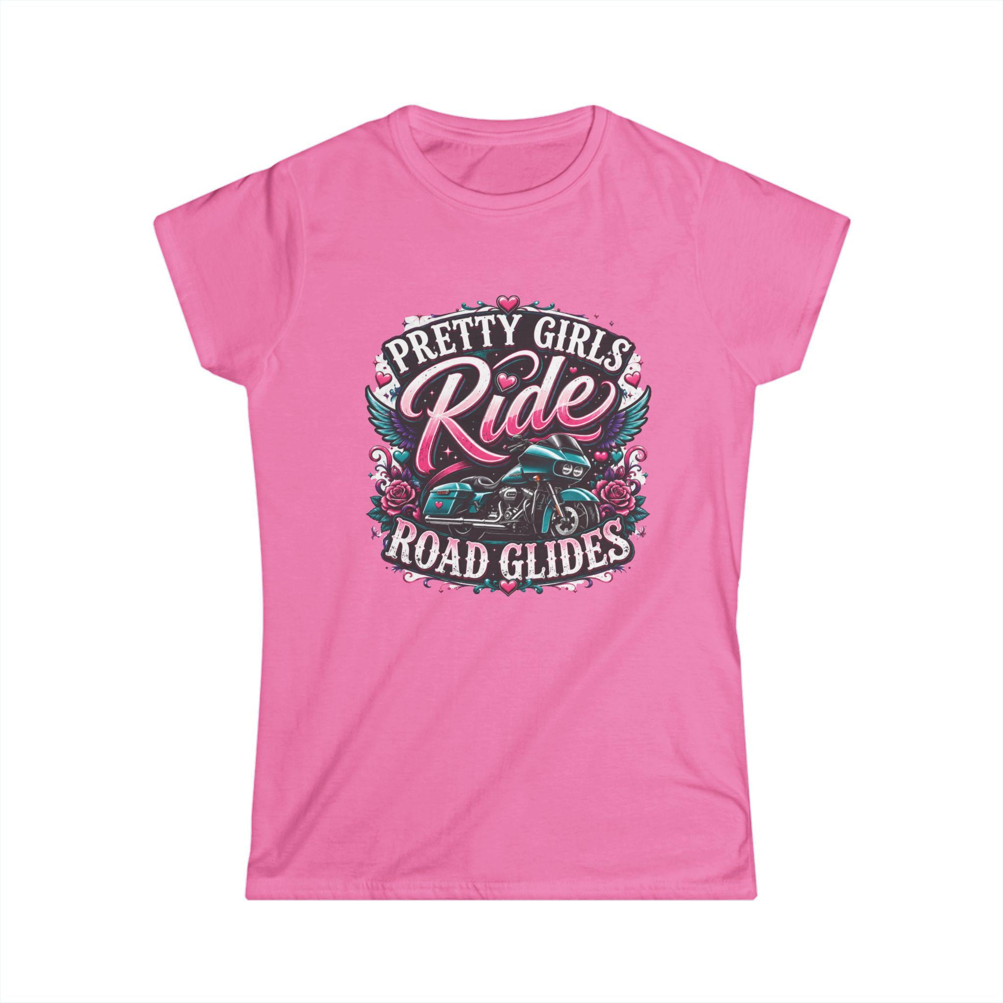 Pretty Girls Ride Road Glides Tee Women's Motorcycle T Shirt