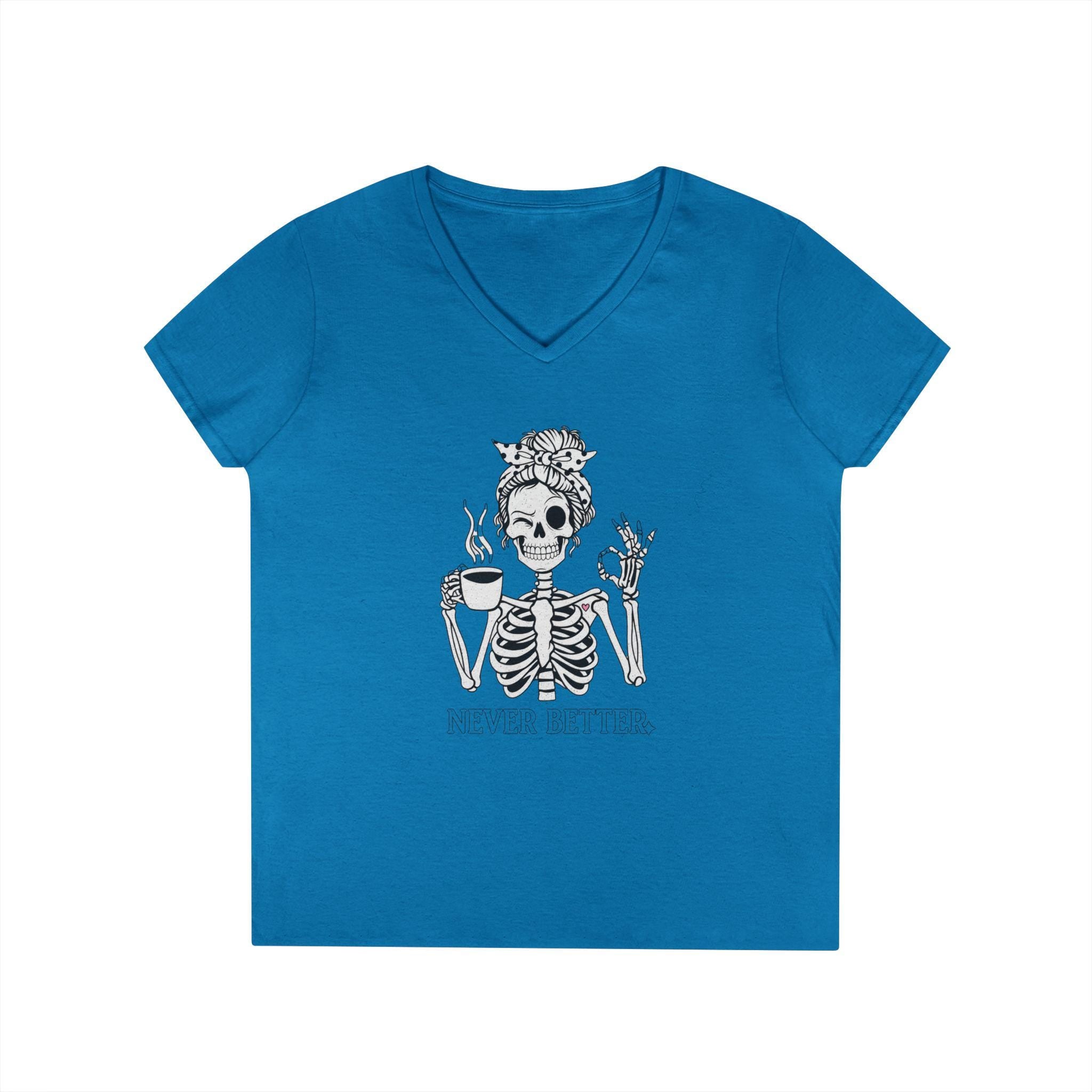 Never Better Skeleton Coffee Graphic Tee