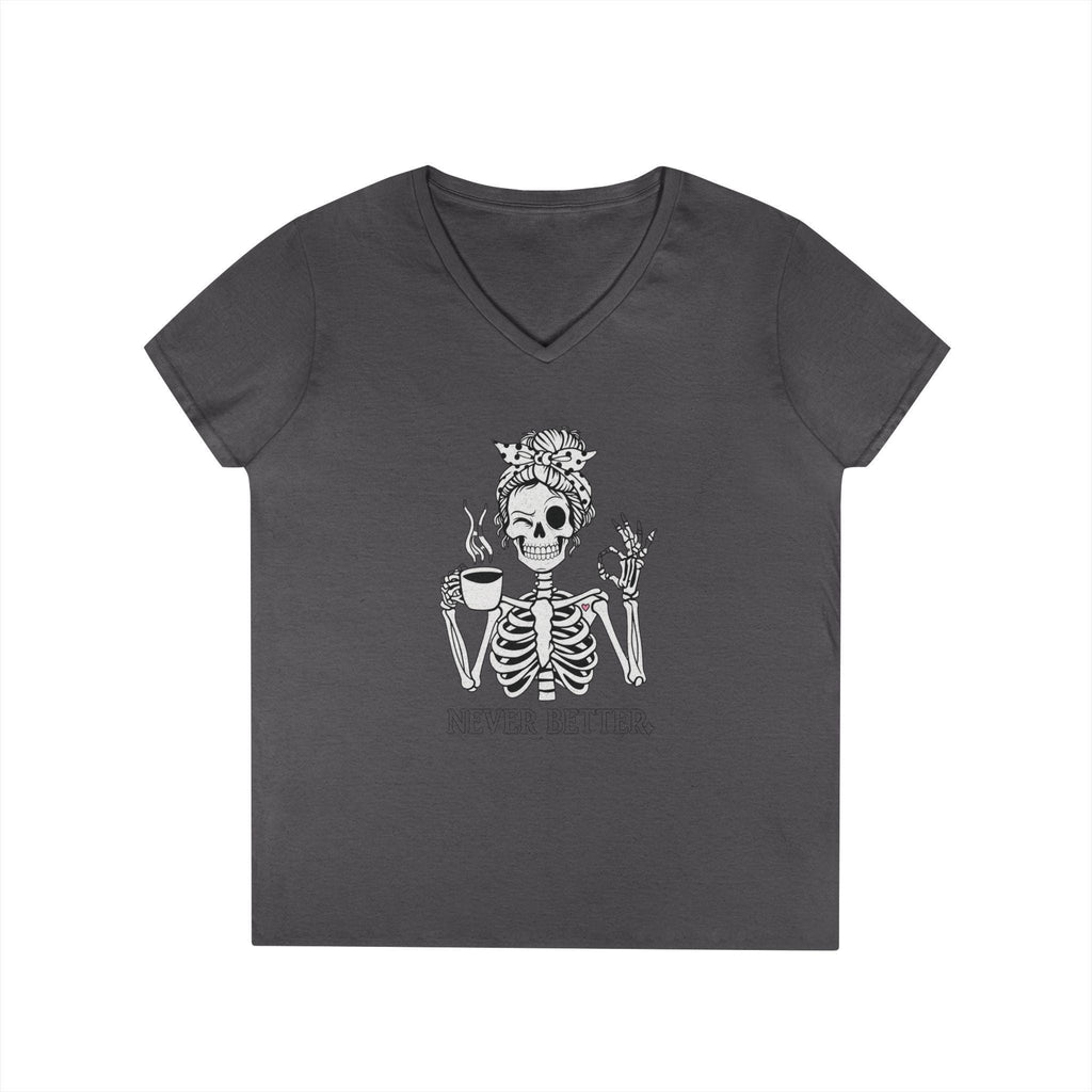 Never Better Skeleton Coffee Graphic Tee