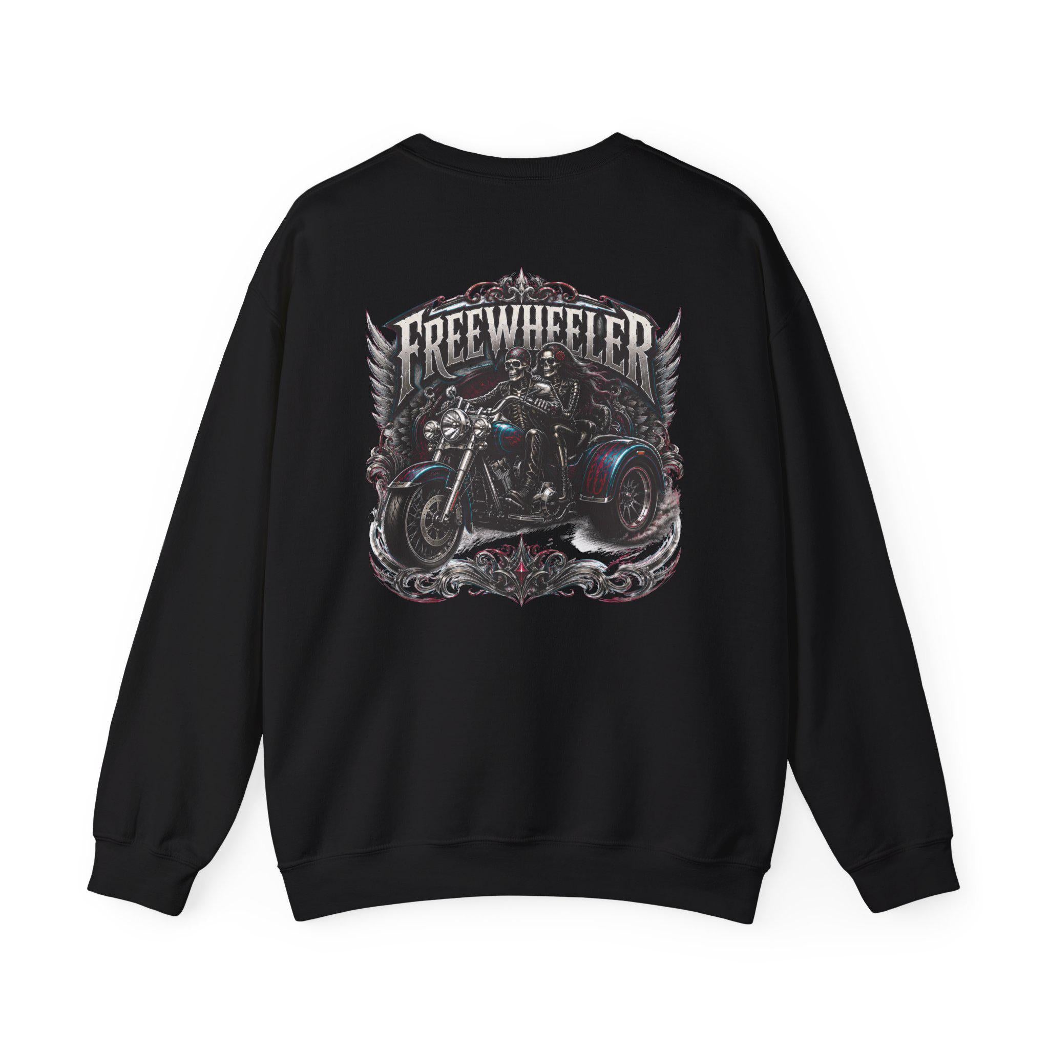 Freewheeler Crewneck Sweatshirt Vintage Biker Motorcycle Graphic