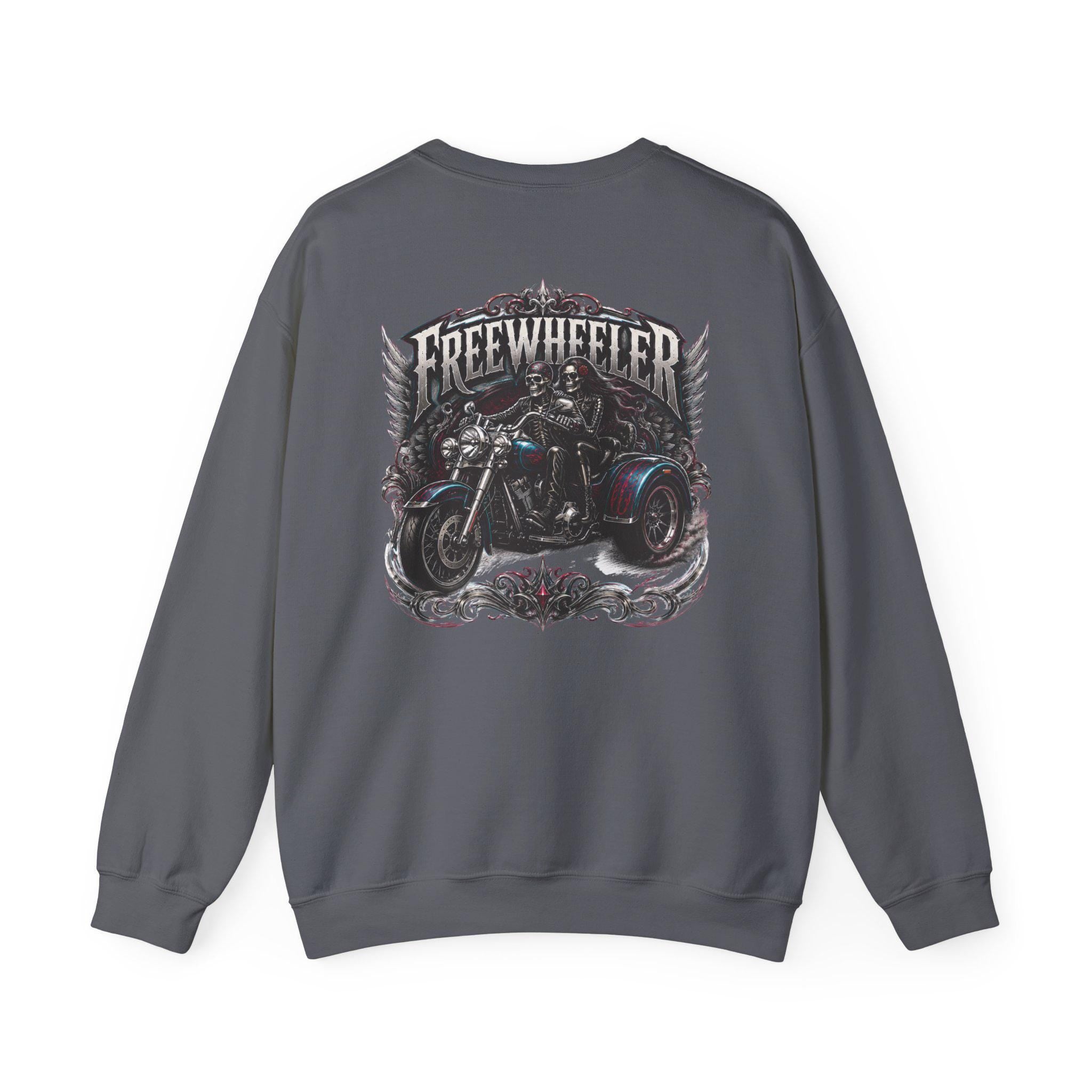 Freewheeler Crewneck Sweatshirt Vintage Biker Motorcycle Graphic