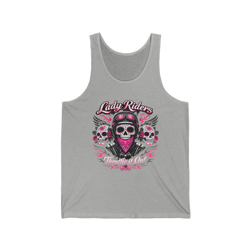 Lady Riders Skull Bandana tank Motorcycle Biker Graphic Tank Top